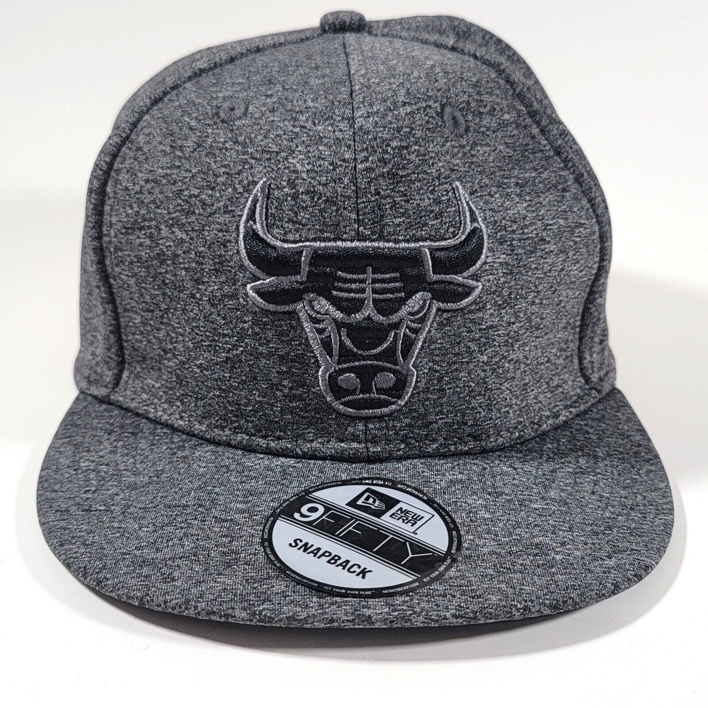 Chicago Bulls Hat New Era Adjustable Snapback Grey / Black Cap NBA Basketball - Picture 3 of 8